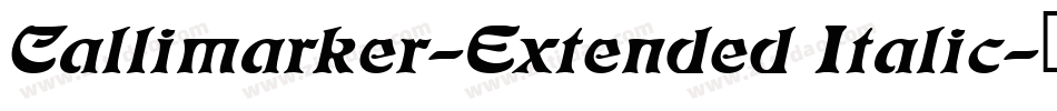 Callimarker-Extended Italic字体转换